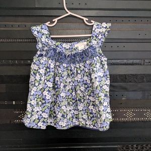 Janie and Jack Purple Floral Top SZ 6
